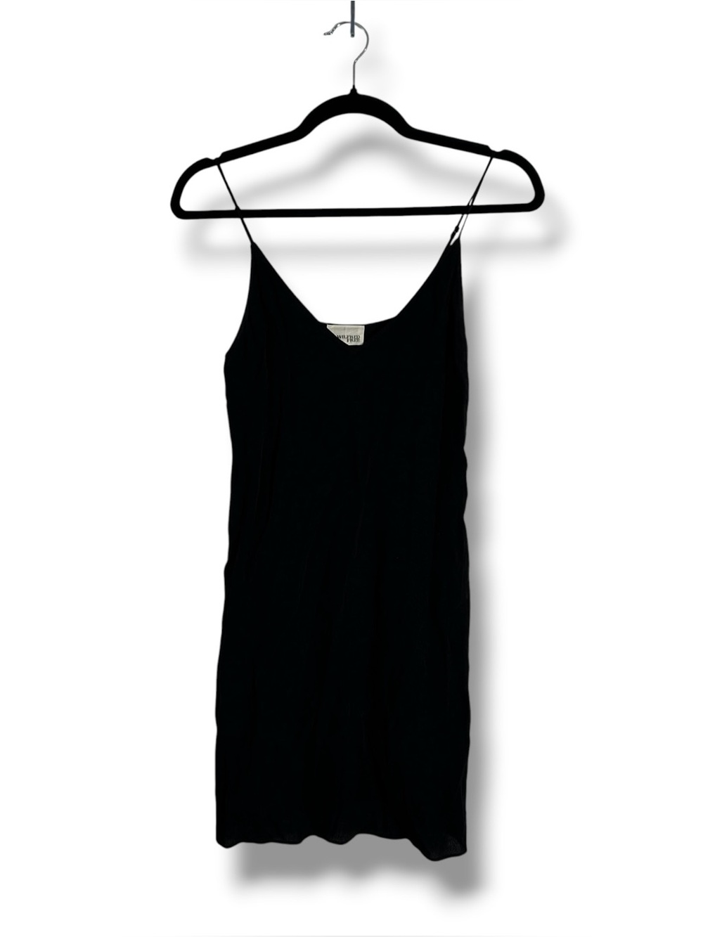 Wilfred Free Black Vneck Spaghetti Strap Shift Dress Size XXS - “Tyrrell”
